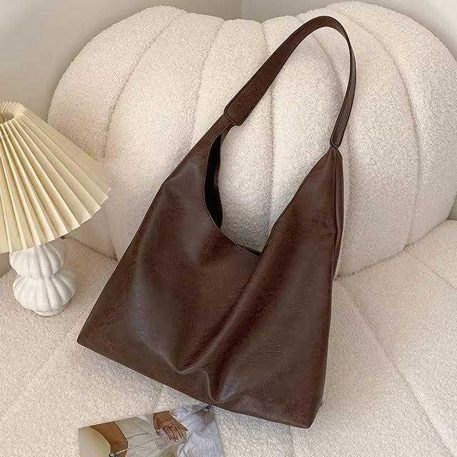 Women's soft faux leather tote bag